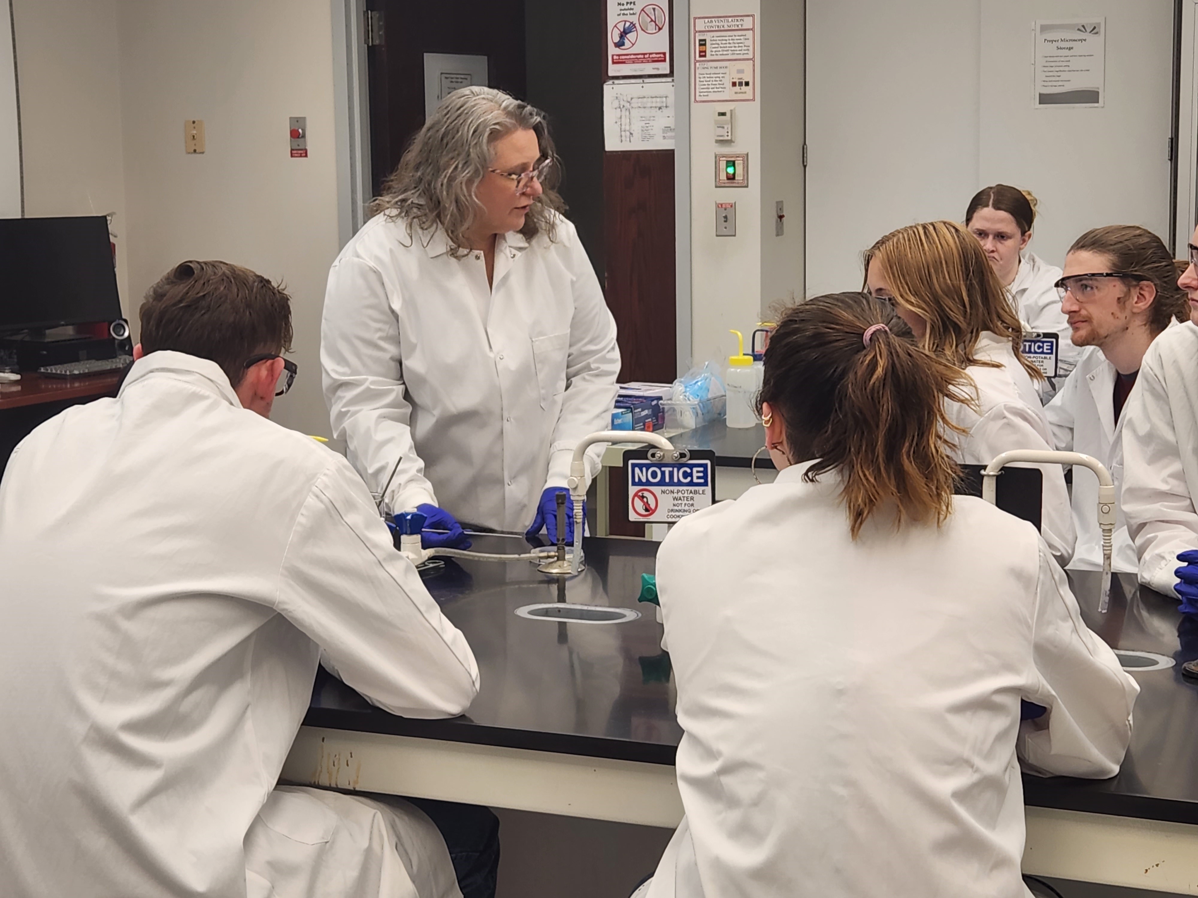 MBIO Club members learning about Agar Art techniques